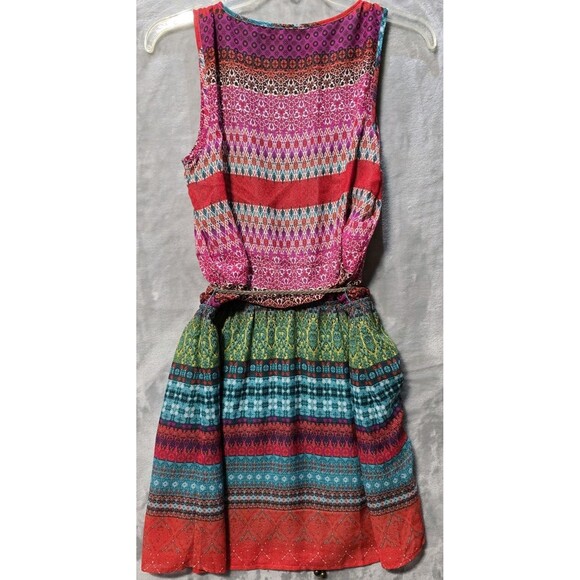 Accidentally In Love Dress Womens Small Multicolor Geometric Boho Hippie Tank - Picture 5 of 10